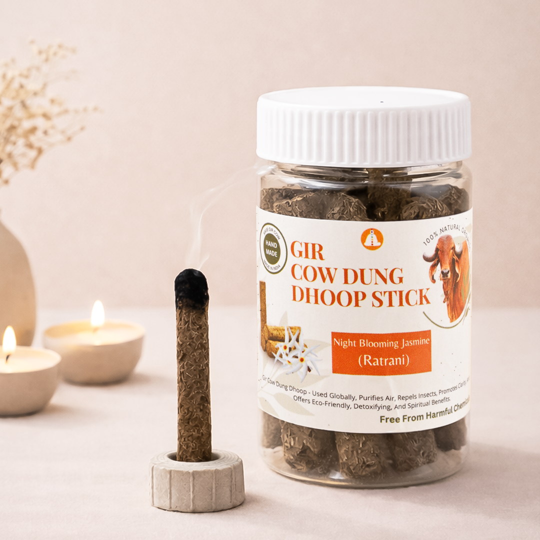 Real Gir Cow Dung Dhoop Sticks (Combo Pack of 3 Boxes) - 100% Natural & Chemical Free