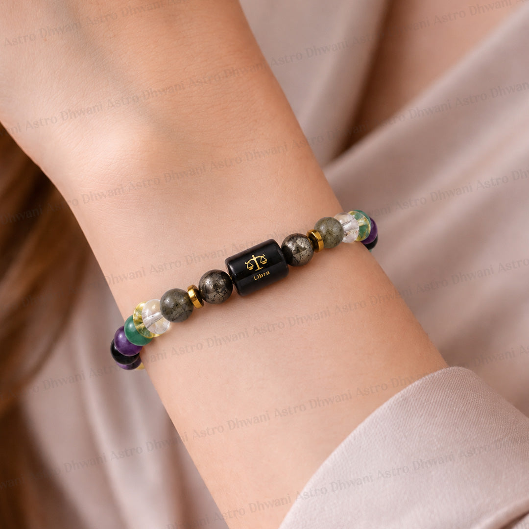 Libra (तुला राशि) Zodiac Sign Multi Stone Bracelet