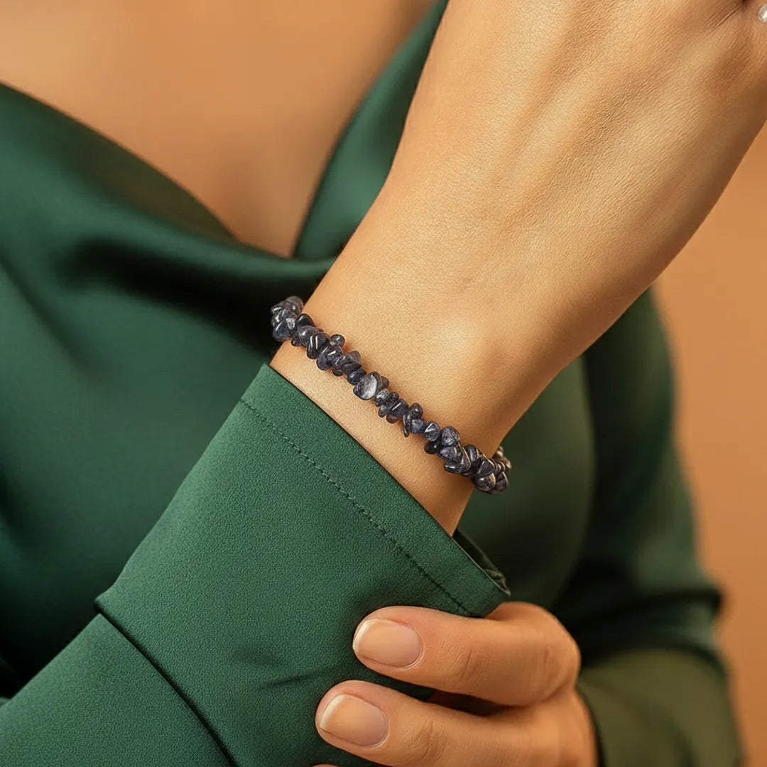 Resolves Sibling Disputes & Supports Clears Debt: Lolite Uncut Crystal Bracelet