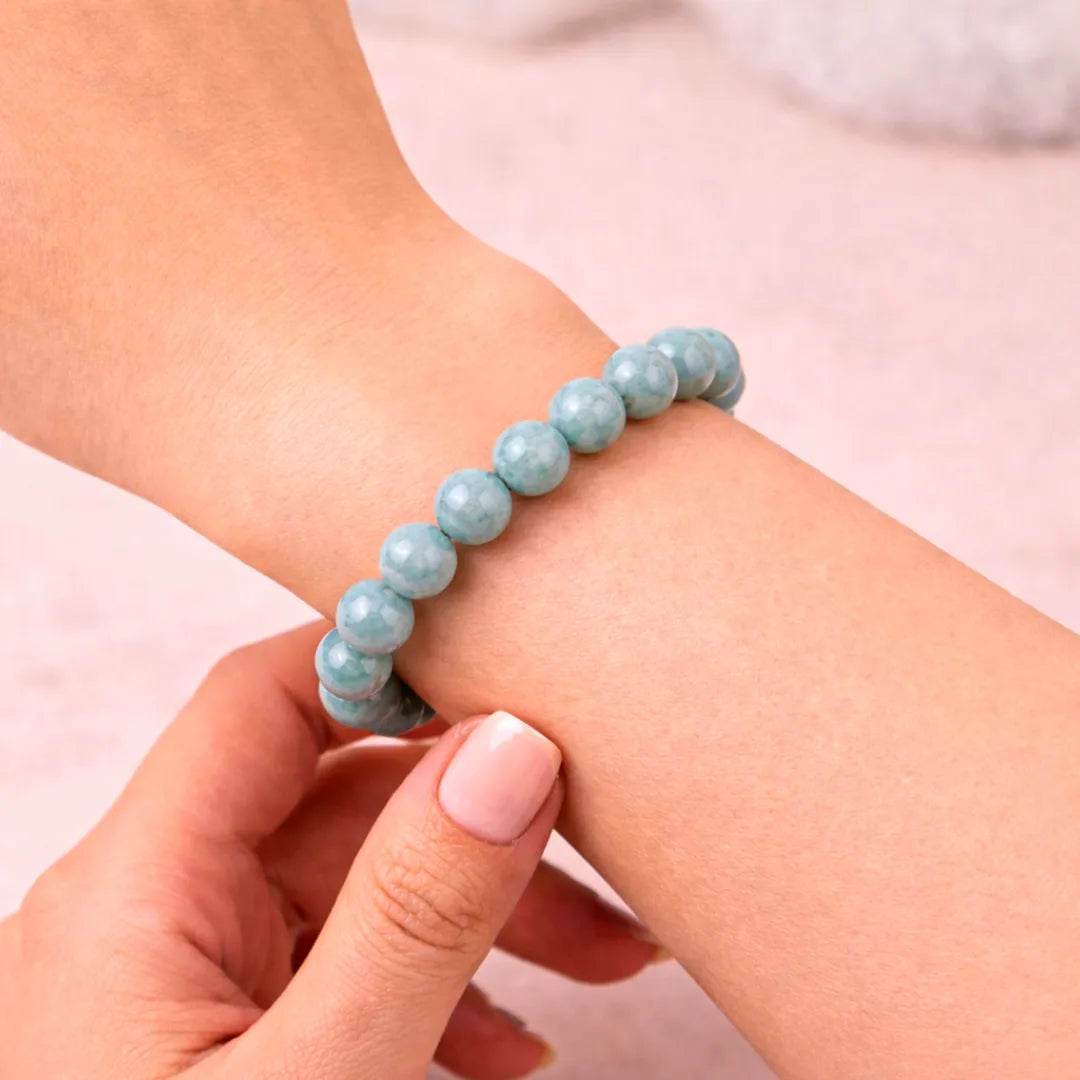 Enhances Love, Calms Your Mind, Beautifies Skin: Amazonite Bracelet