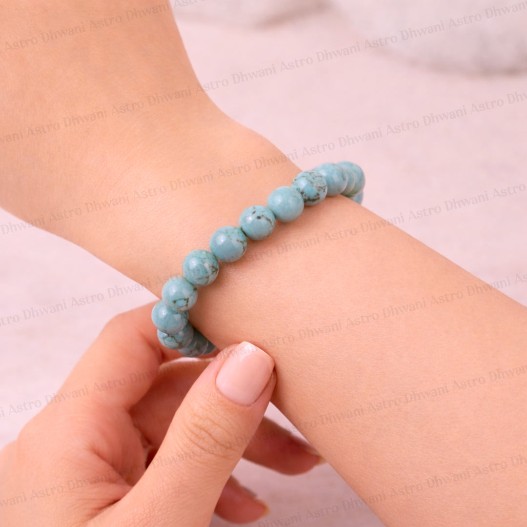Turquoise Bracelet for Protection Calmness Communication