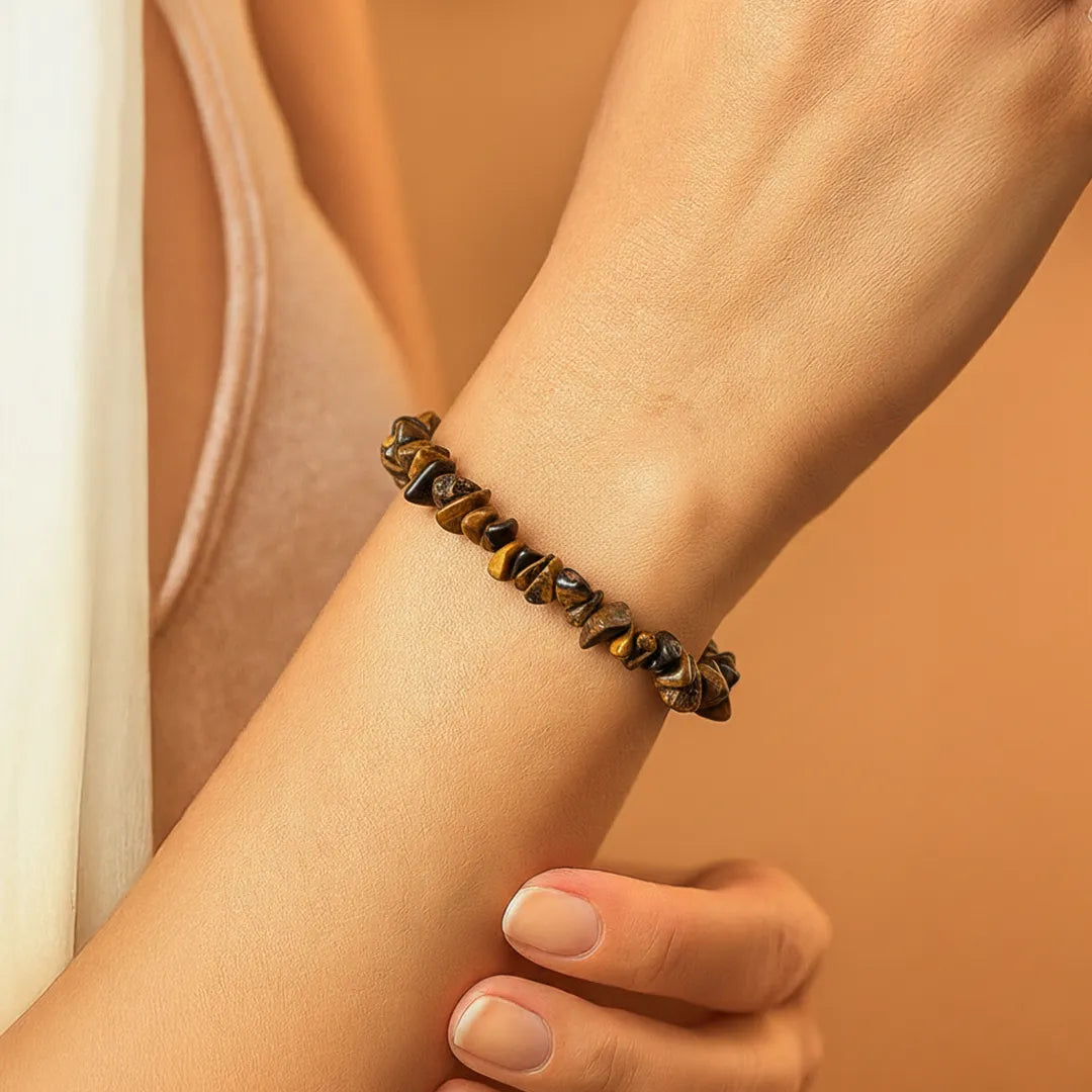 Boosts your Confidence Level & Exalts the Planet Ketu: Tiger Eye Uncut Bracelet