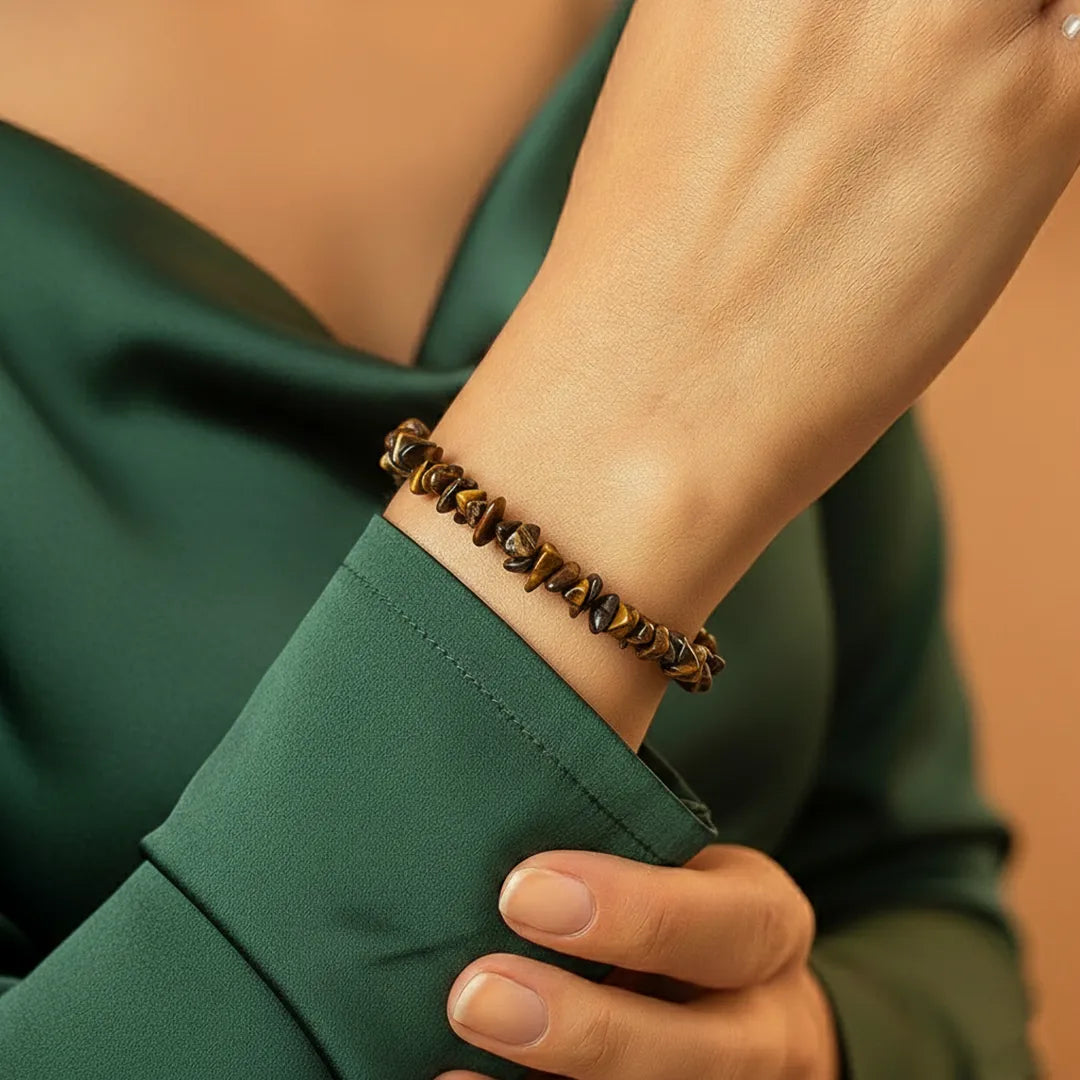 Boosts your Confidence Level & Exalts the Planet Ketu: Tiger Eye Uncut Bracelet