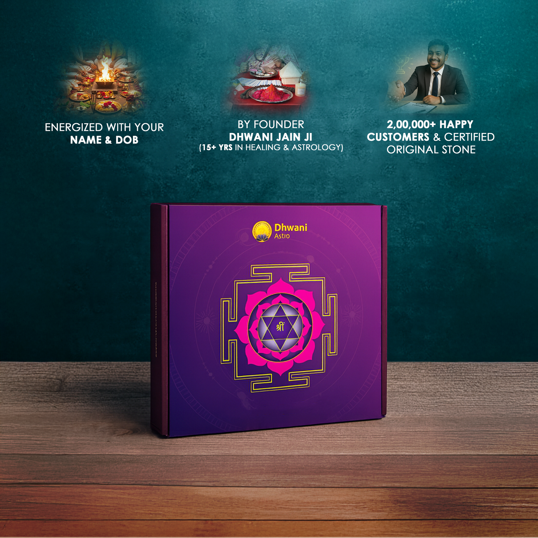 Shukra Mani Pendant - Abhimantrit & Certified