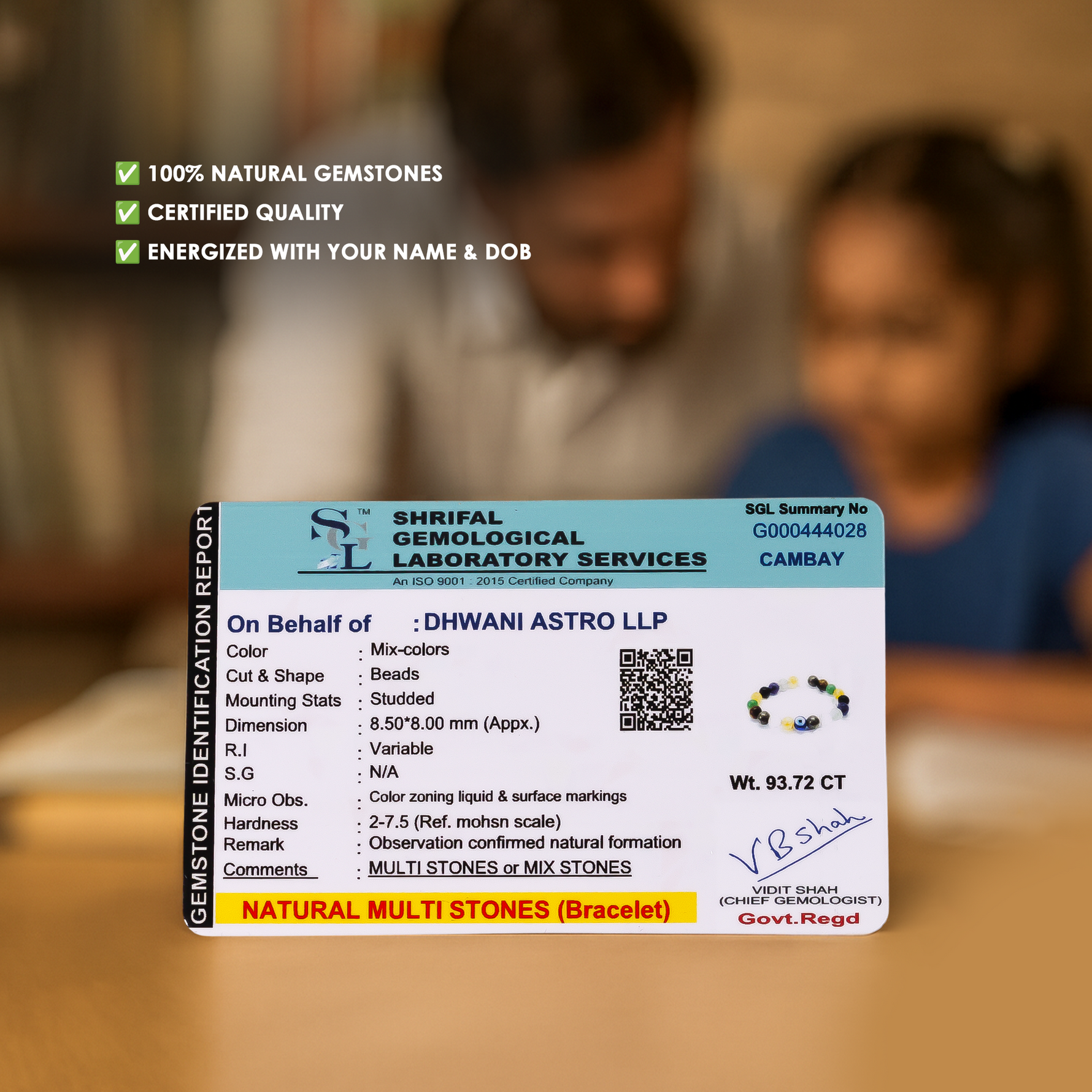 Education Bracelet - Abhimantrit & Certified