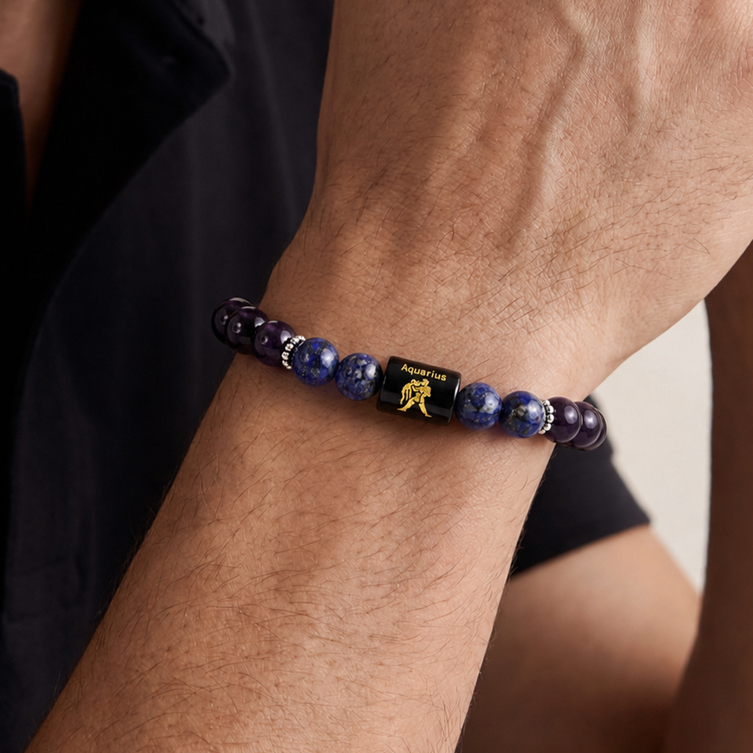 Zodiac Sign Bracelet – All 12 Signs | Energized Gemstone Bracelet | Dhwani Astro