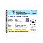 Shrilal Gemological Laboratory Services identification report for a bracelet with natural multi-stones.