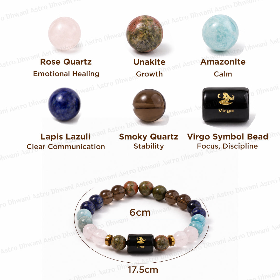 Virgo (कन्या राशि) Zodiac Sign Multi Stone Bracelets
