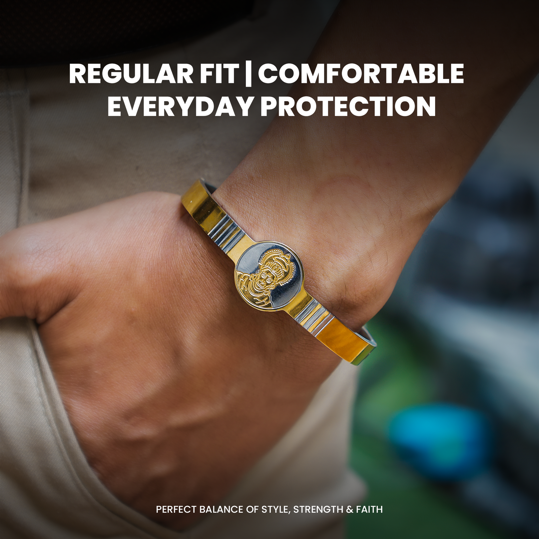 Hanuman Raksha Kada (IGP Gold Plating) - Abhimantrit