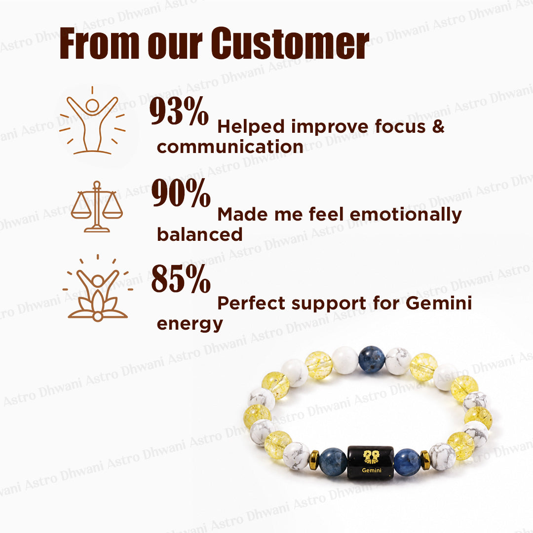 Gemini (मिथुन राशि) Zodiac Sign Multi Stone Bracelets