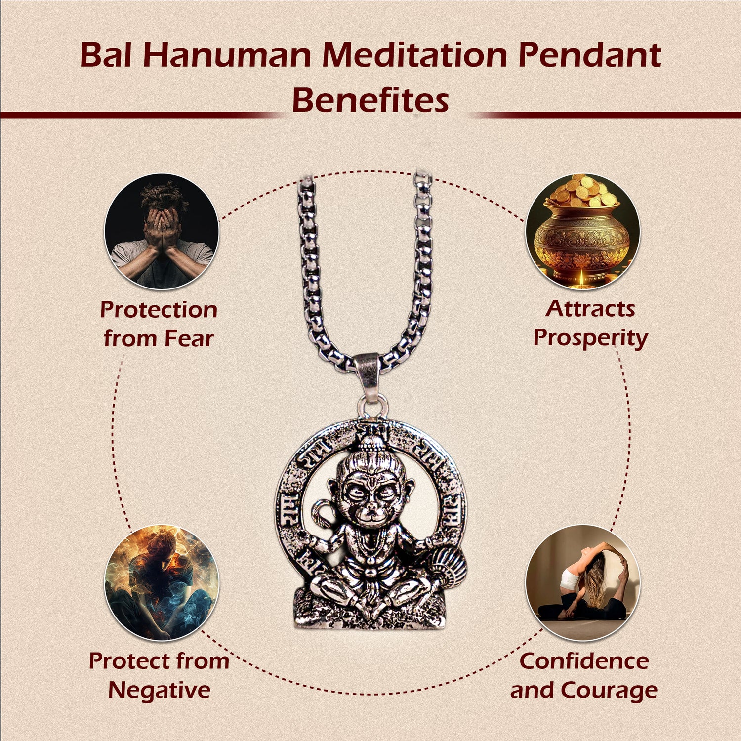 Bal Hanuman Meditation Pendant (Blessings & Protection) – Abhimantrit
