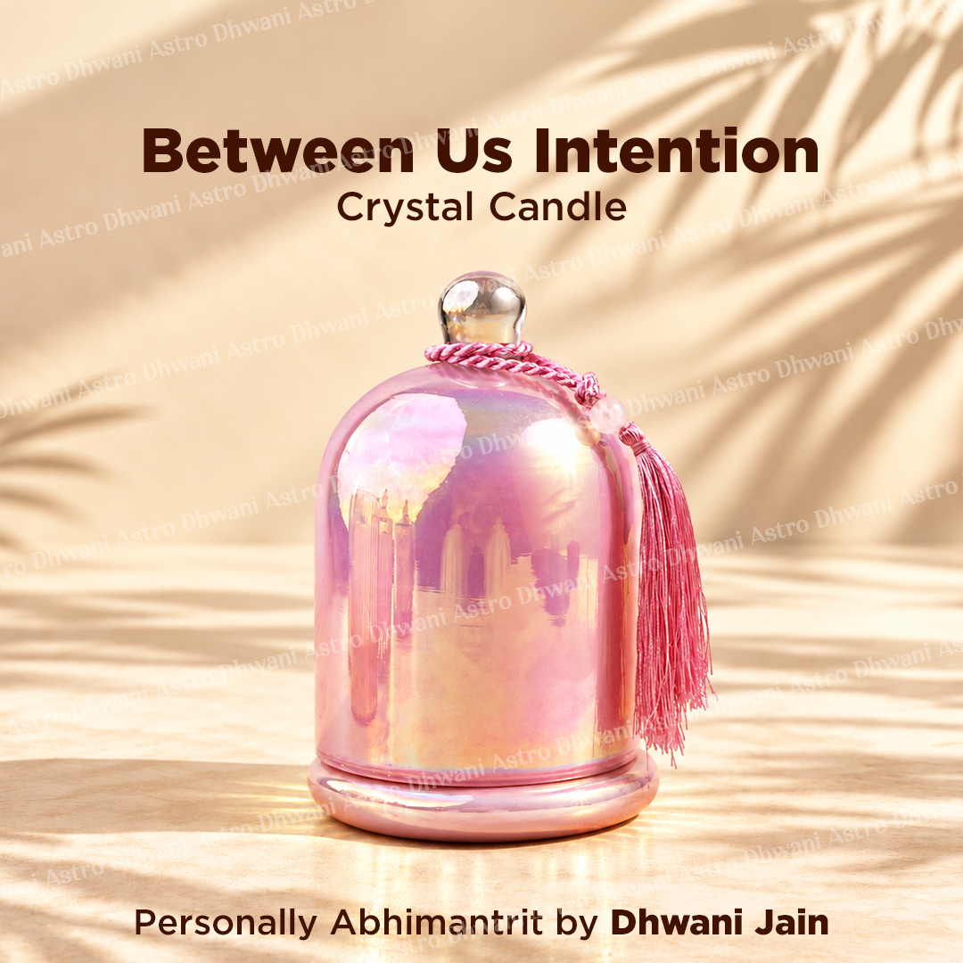 Between Us Intention Crystal Candle – Rose Oudh Fragrance