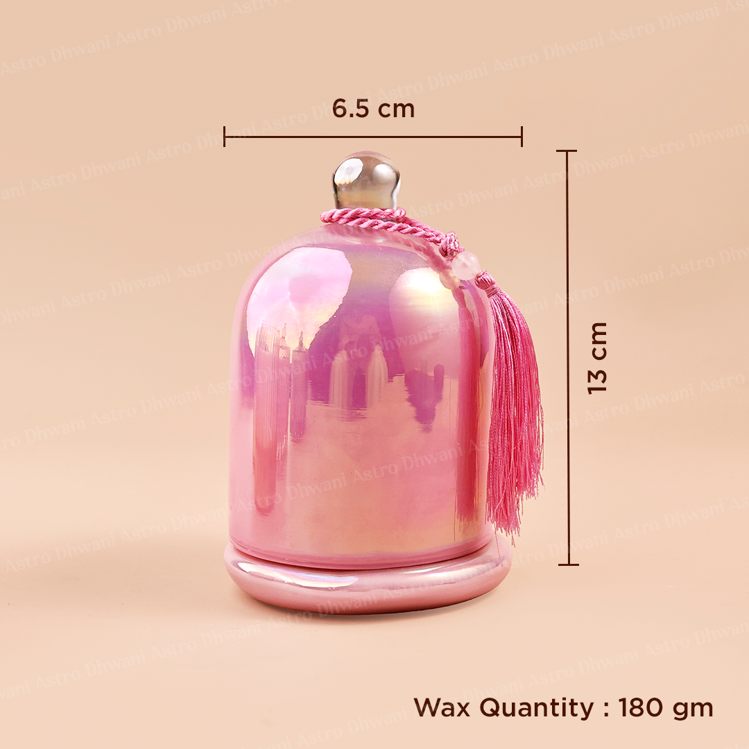 Between Us Intention Crystal Candle – Rose Oudh Fragrance