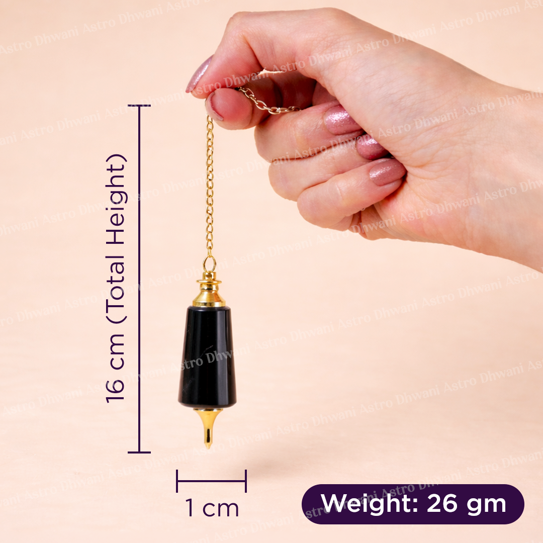 Black Agate Pendulum - Abhimantrit