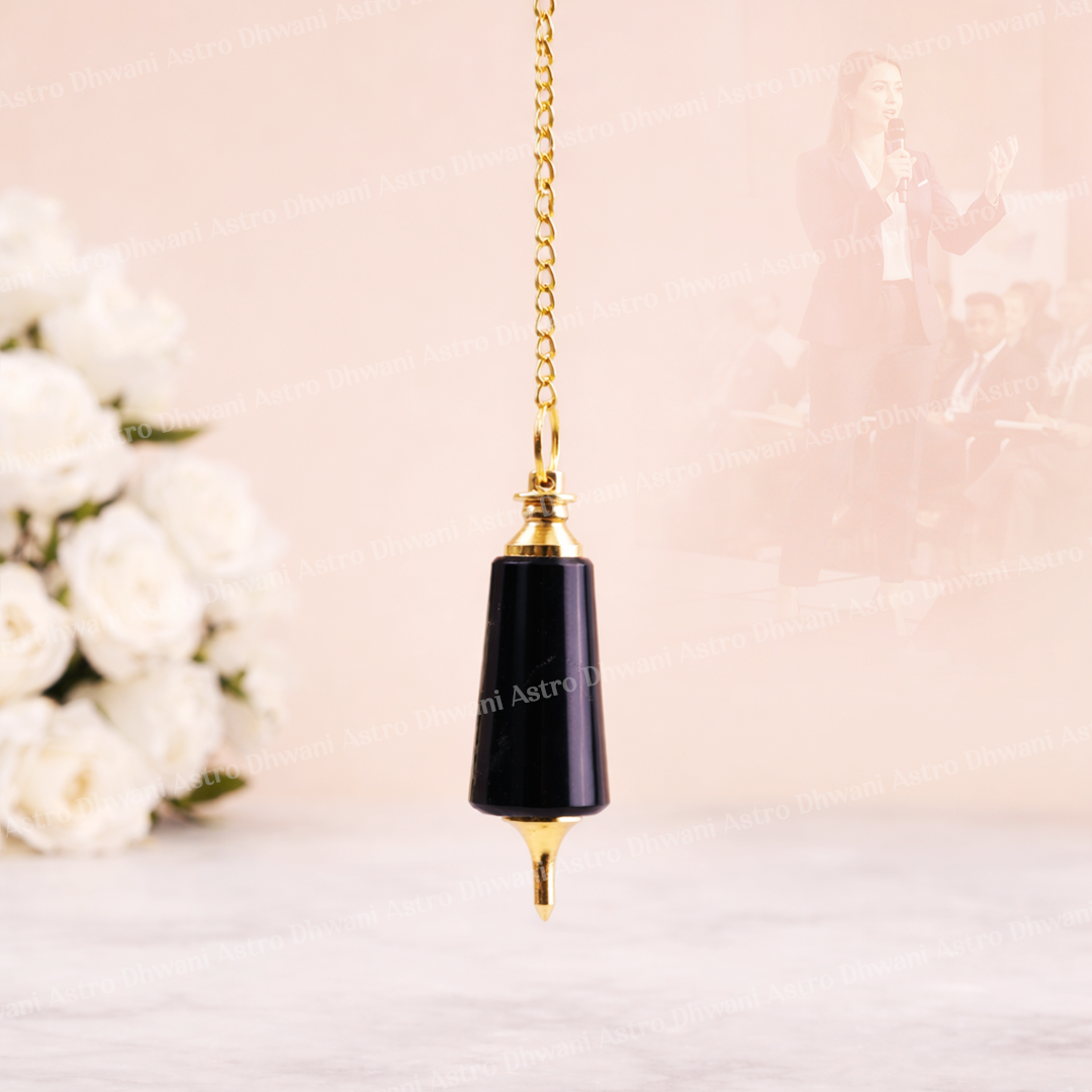 Black Agate Pendulum - Abhimantrit