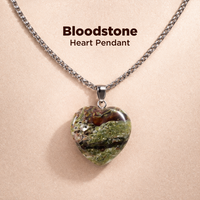Bloodstone Heart Pendant (Abhimantrit) for Strength & Protection