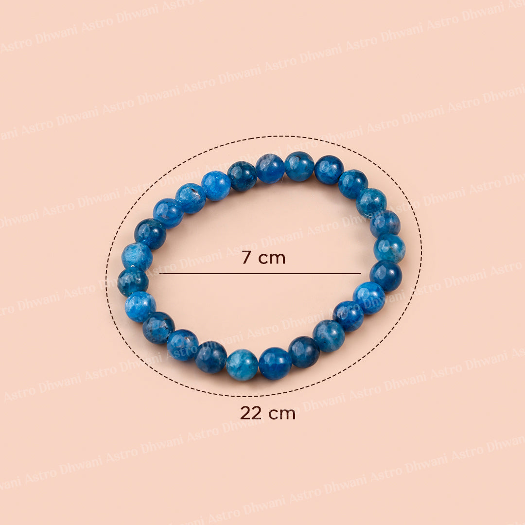 Blue Apatite Star Quality Bracelet ( Premium )