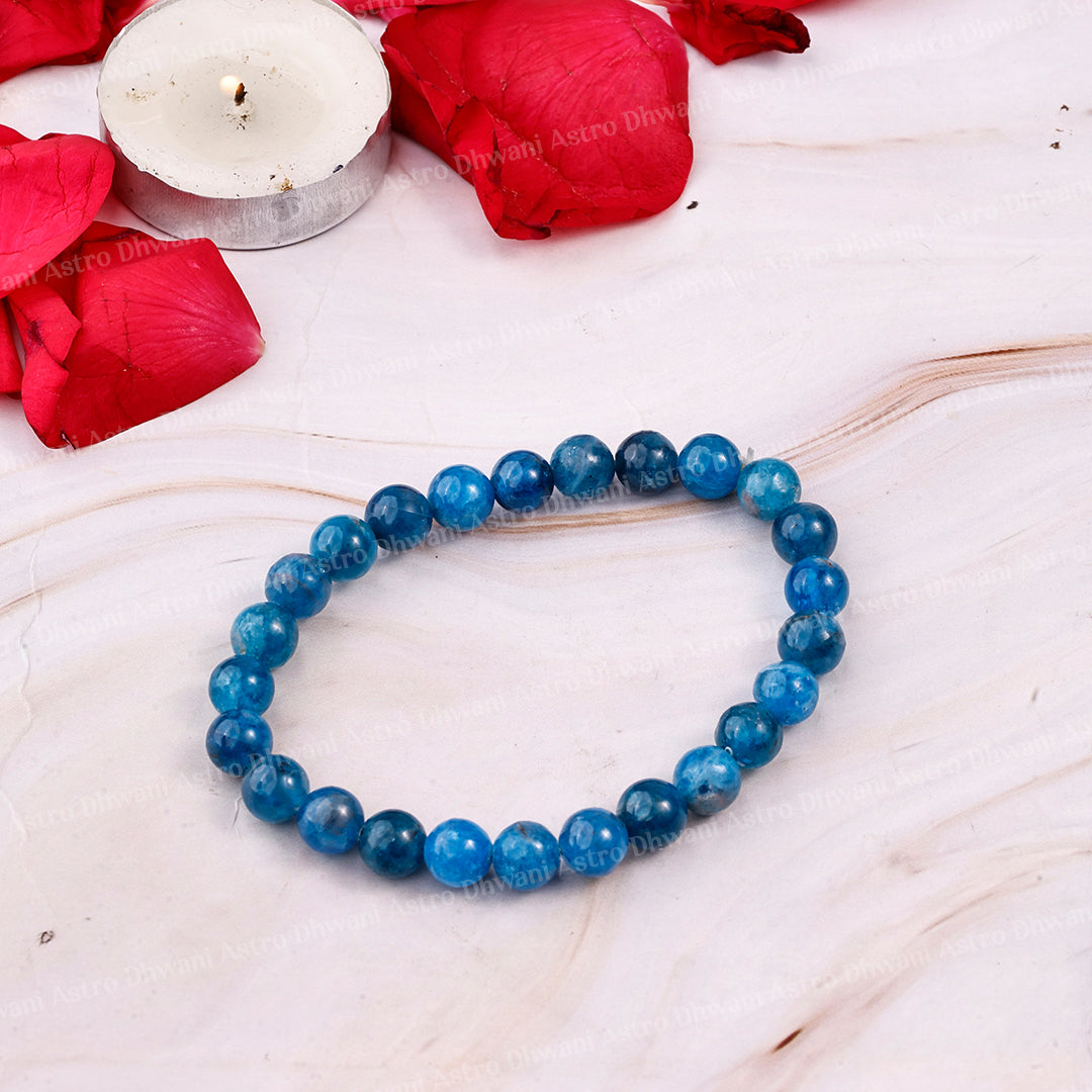 Blue Apatite Star Quality Bracelet ( Premium )