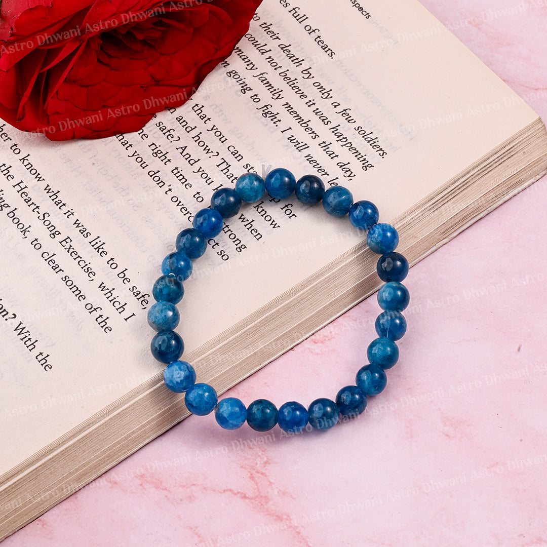 Blue Apatite Star Quality Bracelet ( Premium )