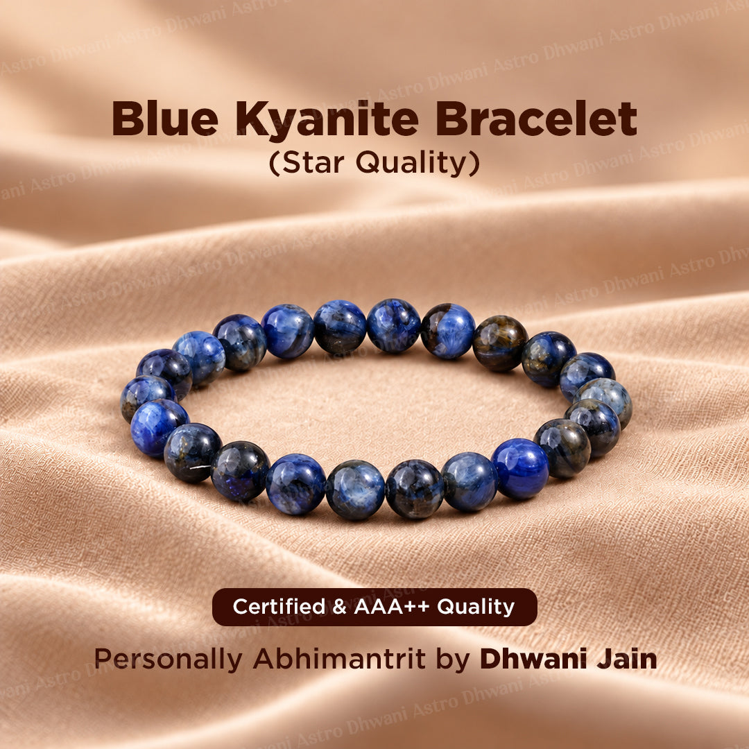 Blue Kyanite  Star Quality Bracelet ( Premium )