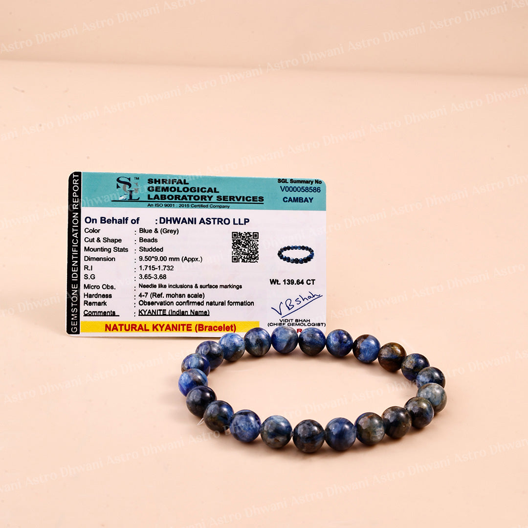 Blue Kyanite  Star Quality Bracelet ( Premium )