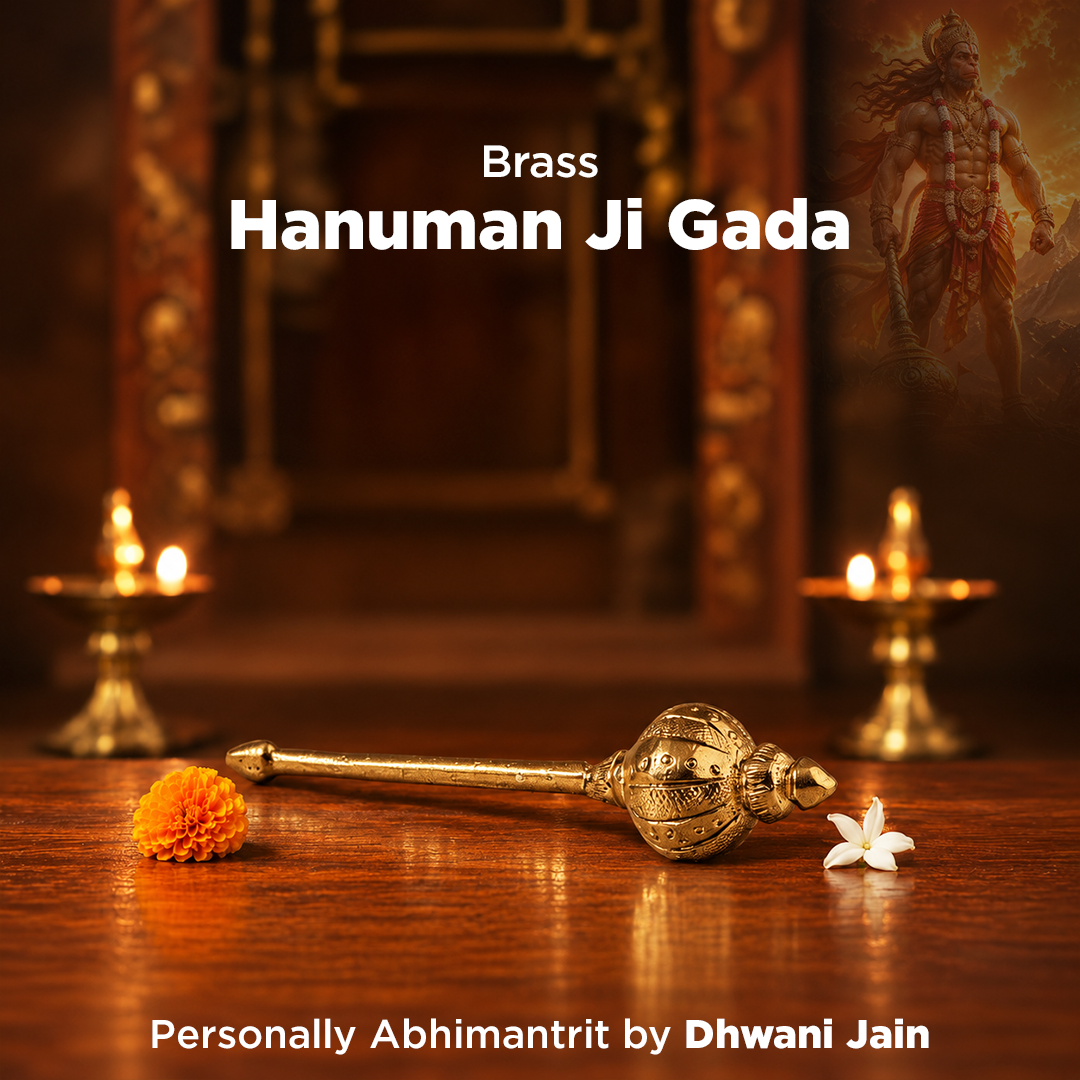Brass Hanuman Ji Gada - Abhimantrit