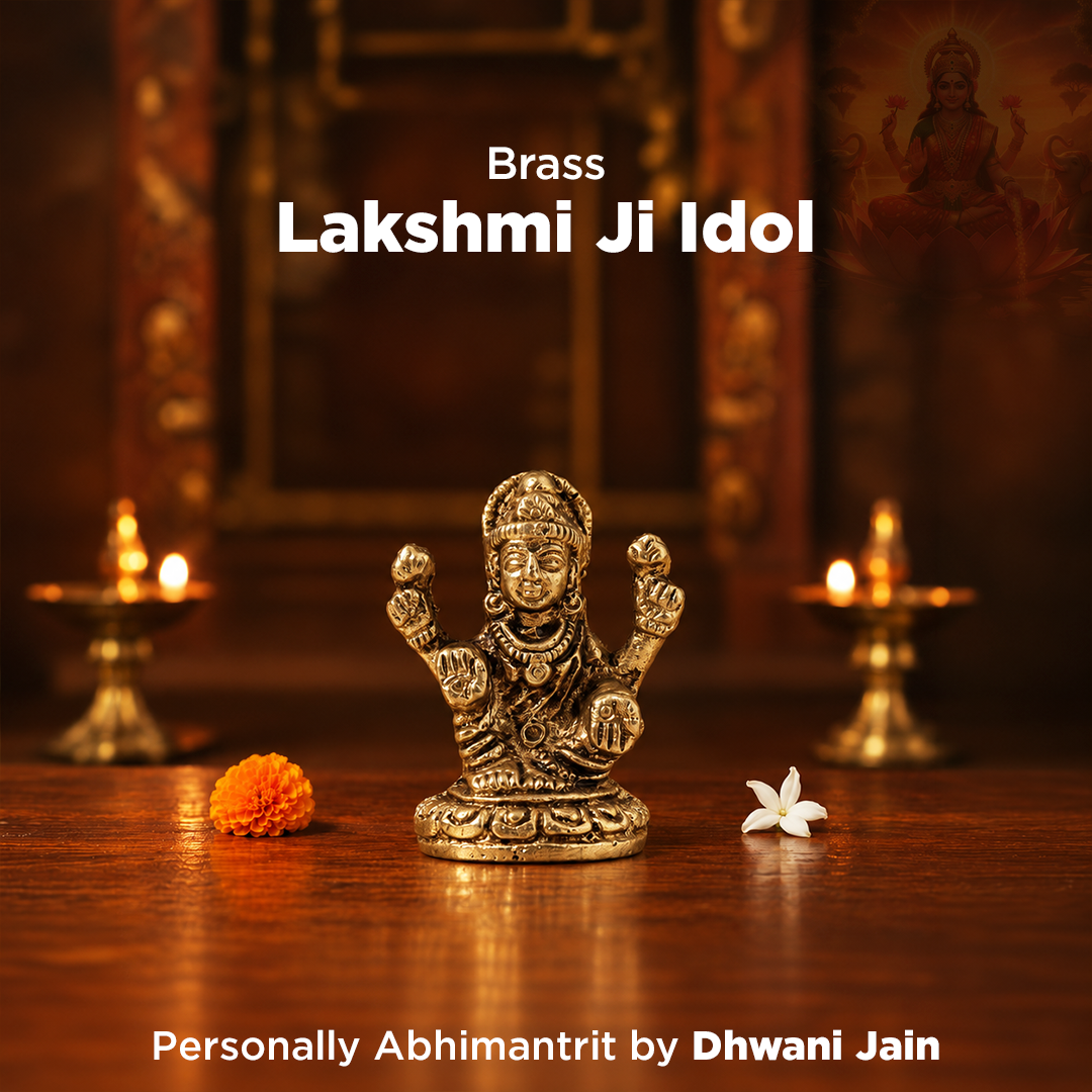 Brass Lakshmi Ji Idol - Abhimantrit