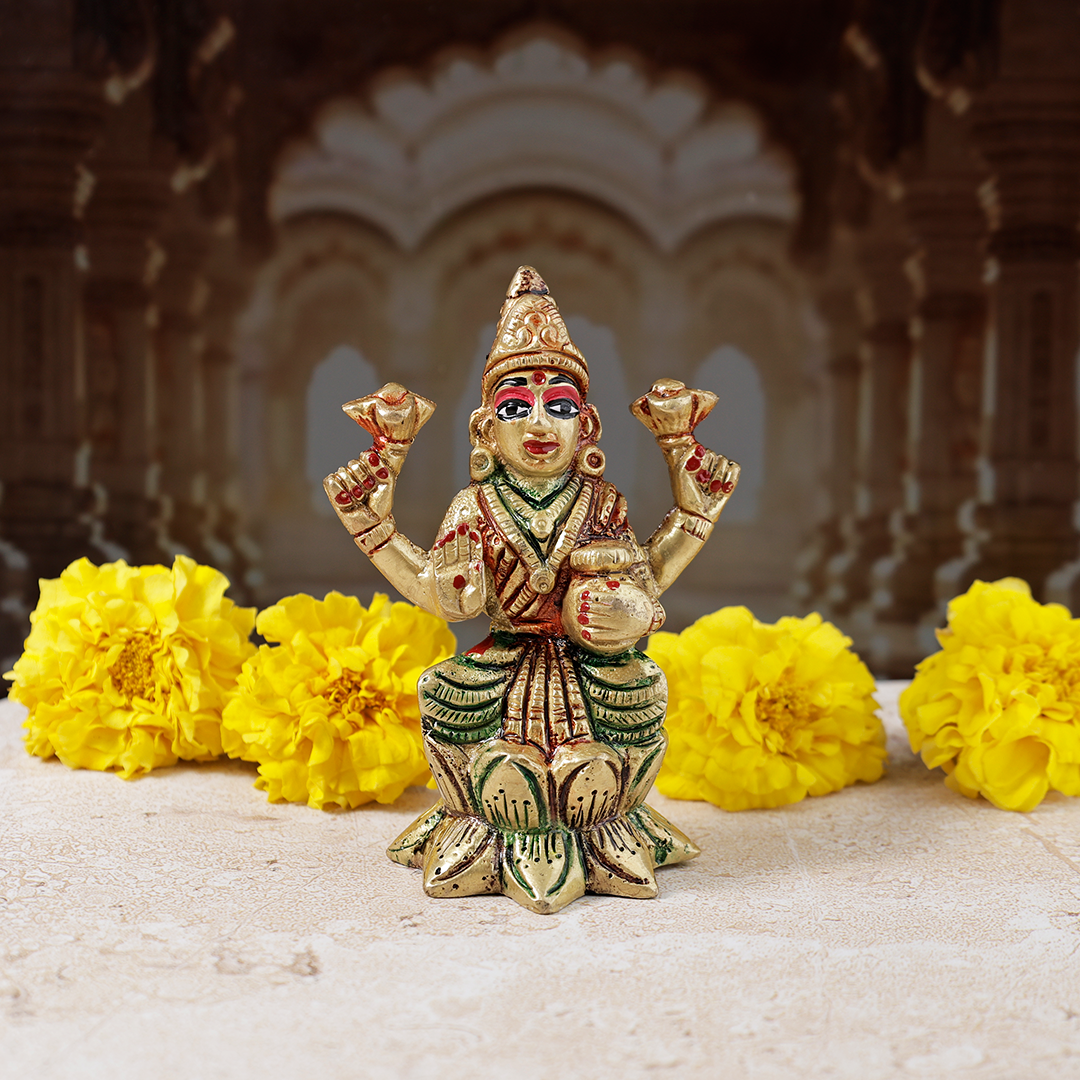 Brass Laxmi Murti- Abhimantrit