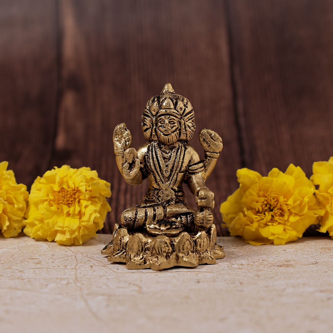 Brass Lord Brahma Ji Sculpture - Abhimantrit