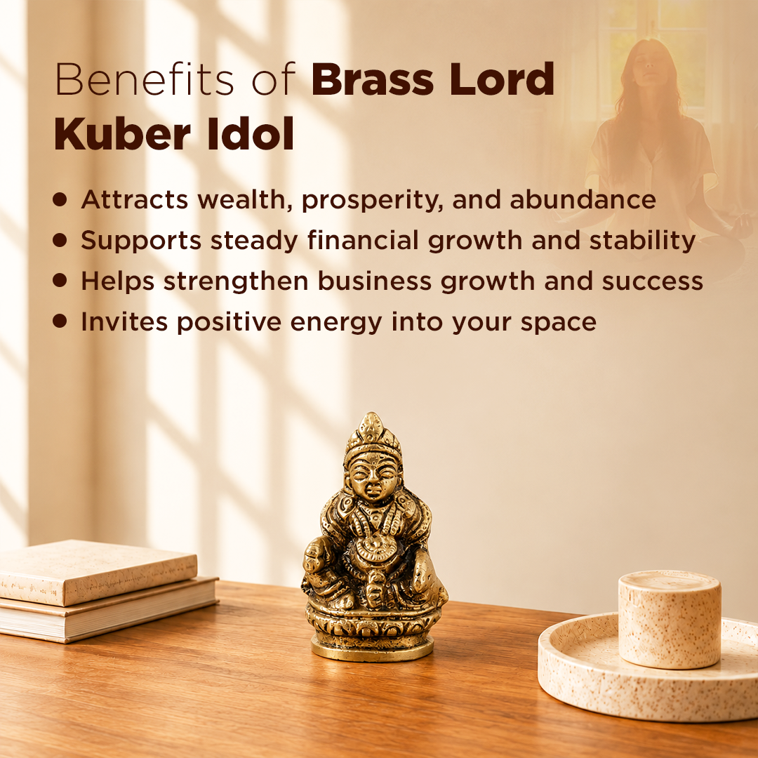 Brass Lord Kuber Idol – Abhimantrit