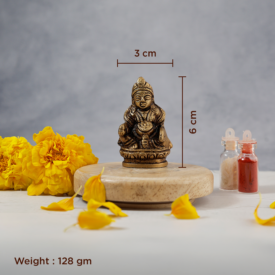 Brass Lord Kuber Idol – Abhimantrit