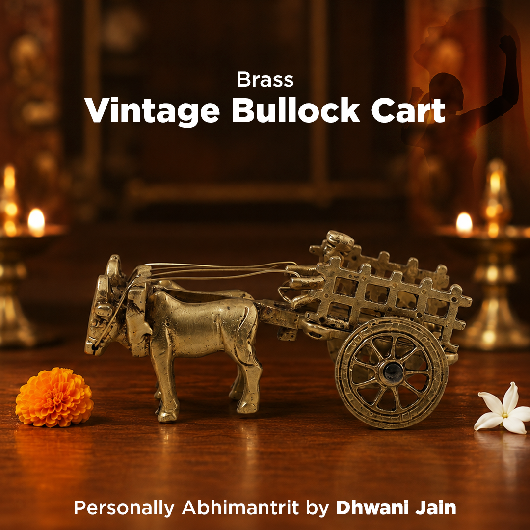 Brass Vintage Bullock Cart Open Design for Home Decor