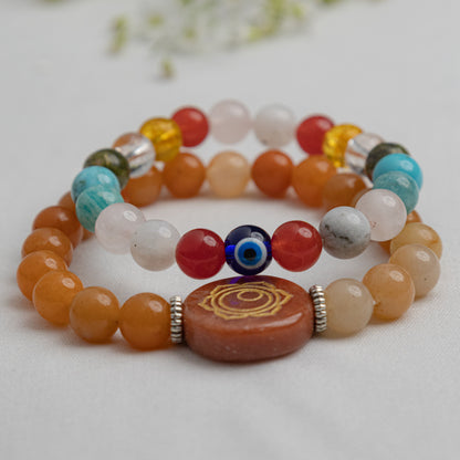 Pregnancy Bracelet & Red Aventurine Bracelet - Abhimantrit & Certified