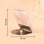Decorative item with measurements on a beige background