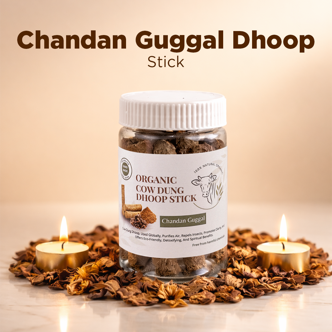 Real Gir Cow Dung Dhoop Sticks (Combo Pack of 3 Boxes) - 100% Natural & Chemical Free
