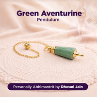 Green Aventurine Pendulum for Luck, Prosperity & Dowsing - Abhimantrit