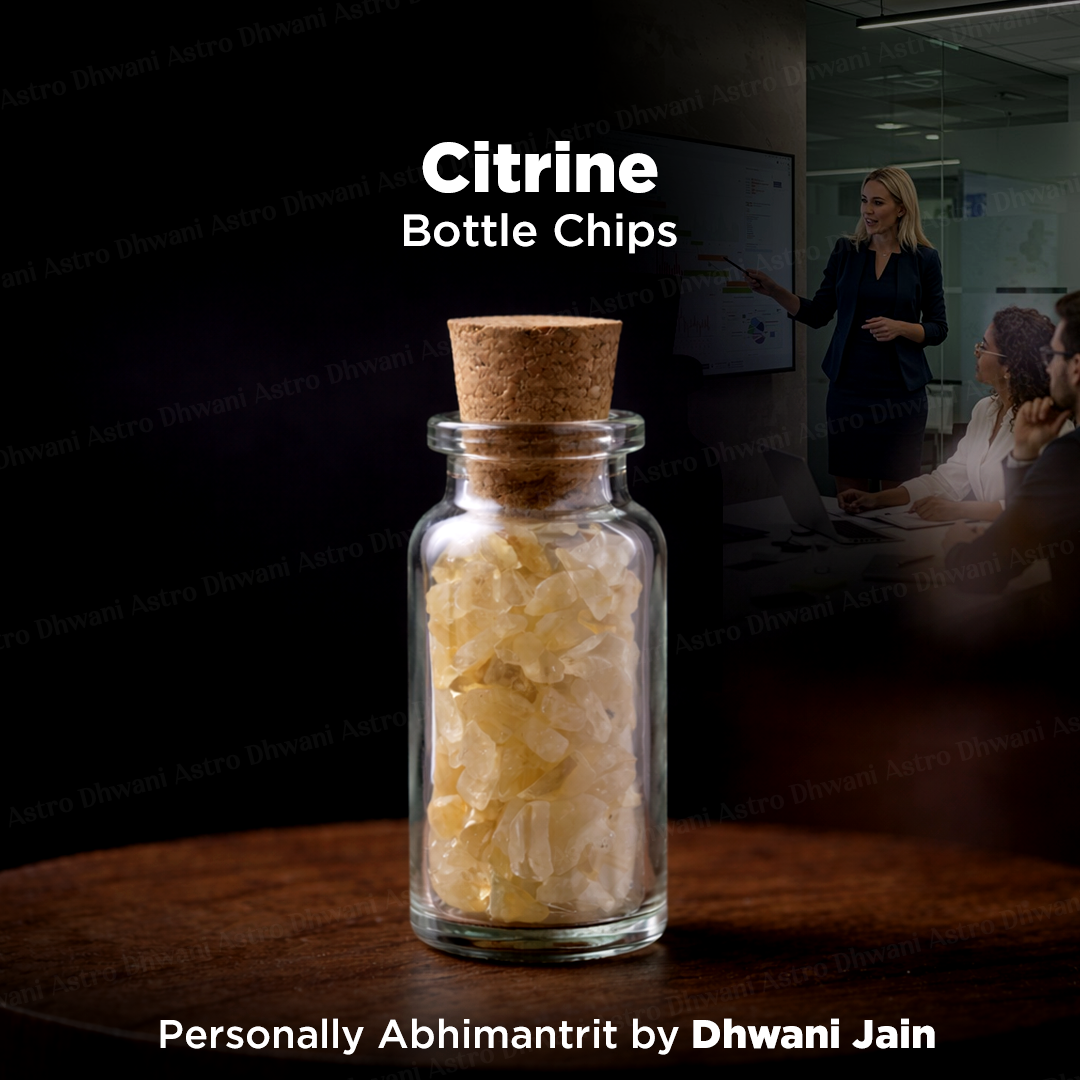Citrine Bottle Chips - Abhimantrit