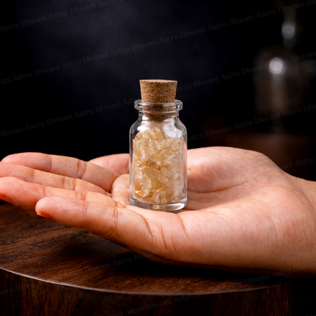 Citrine Bottle Chips - Abhimantrit