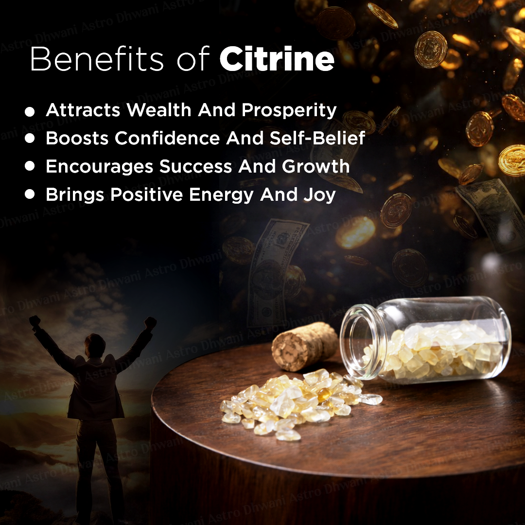 Citrine Bottle Chips - Abhimantrit