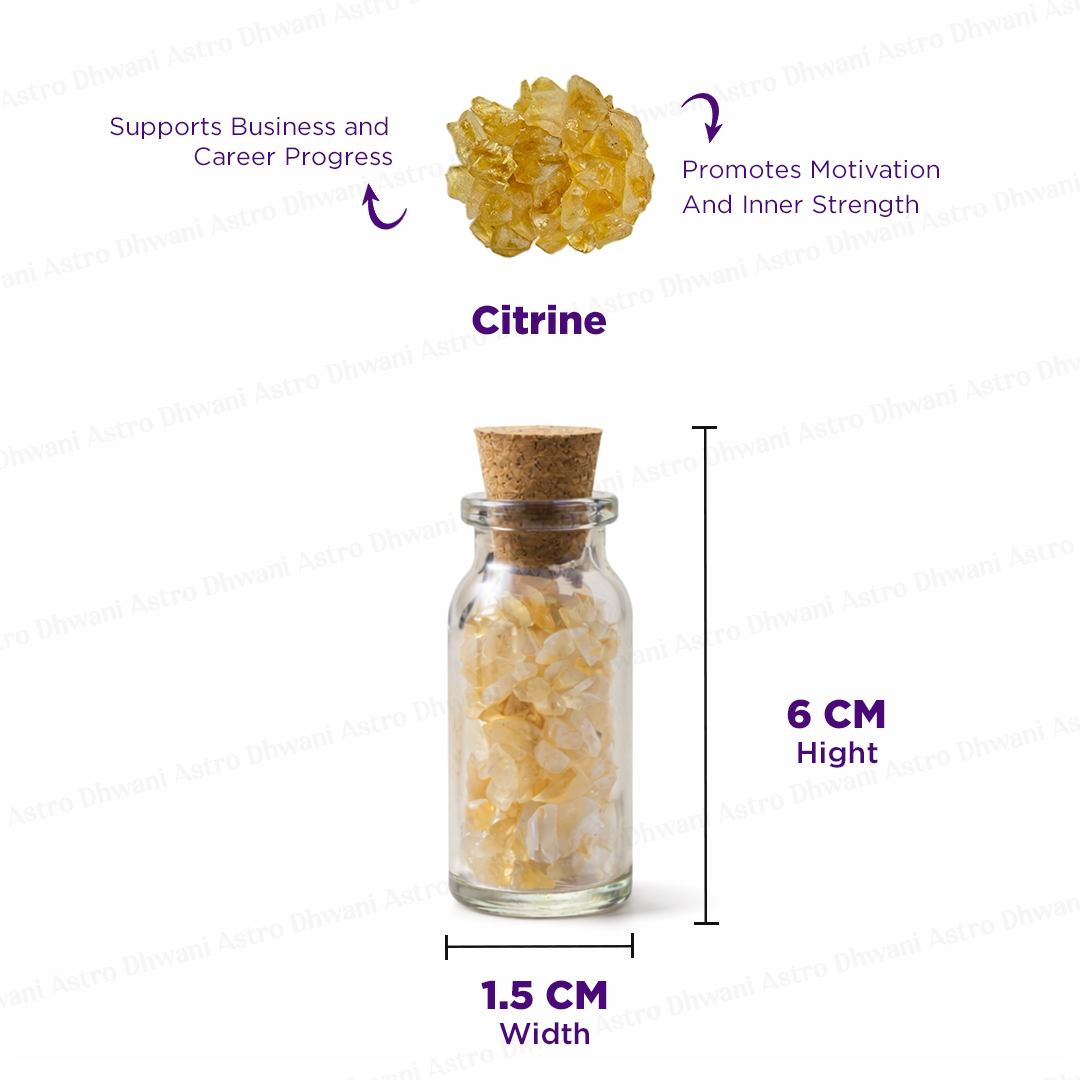 Citrine Bottle Chips - Abhimantrit
