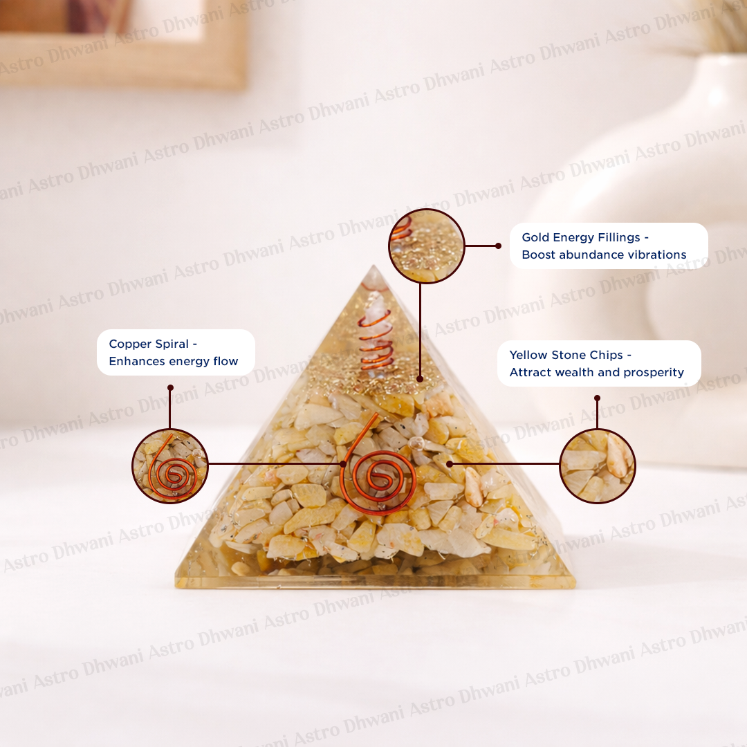 Citrine Pyramid - Abhimantrit