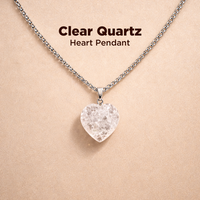 Clear Quartz Heart Pendant (Abhimantrit) for Clarity & Healing