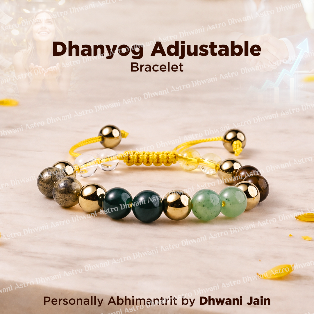 Natural Dhanyog Adjustable Bracelet for Wealth, Prosperity & Success