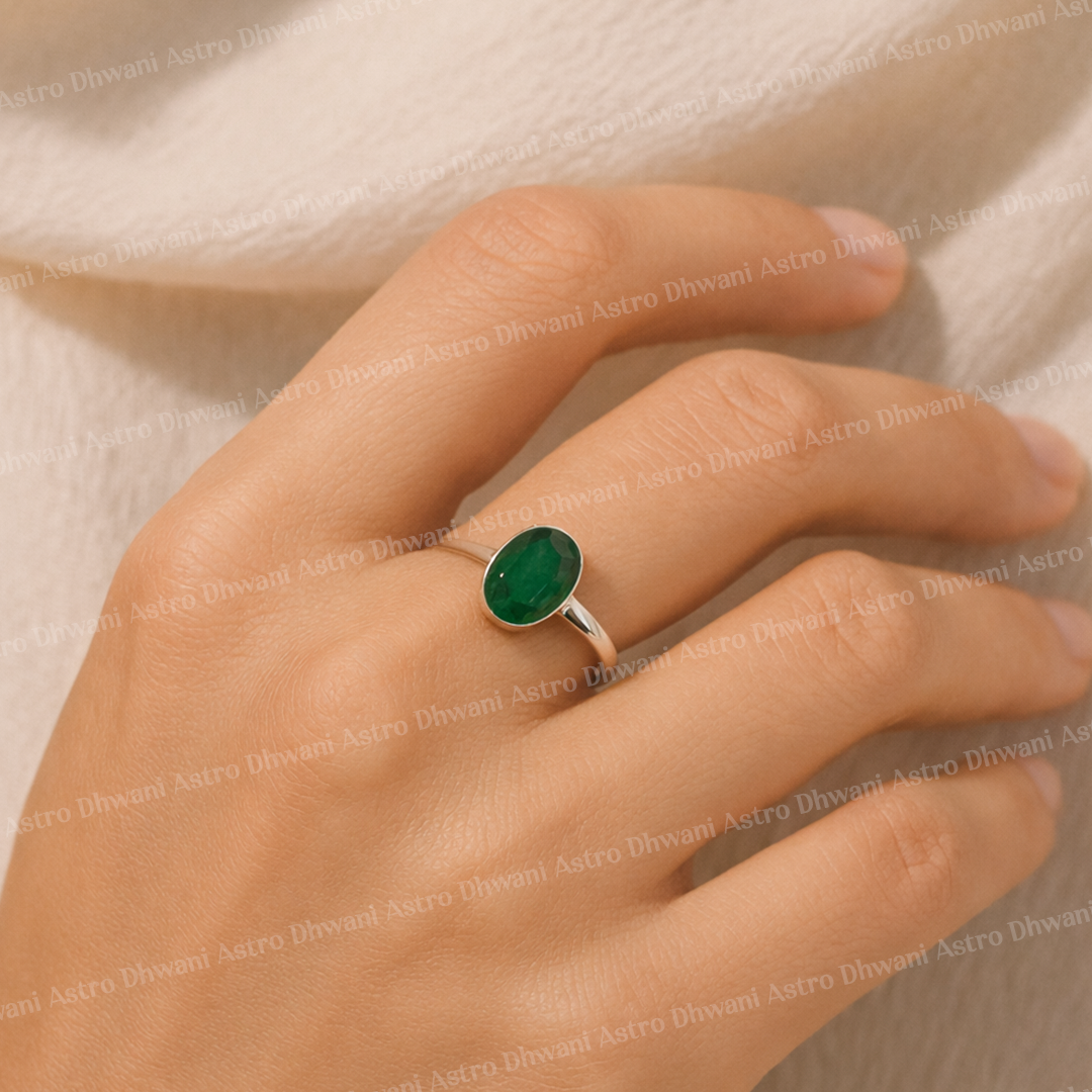 Develop Sharp Intellect and Enhance Growth Opportunities: Panna (Real Emerald) Ring - Abhimantrit & Certified