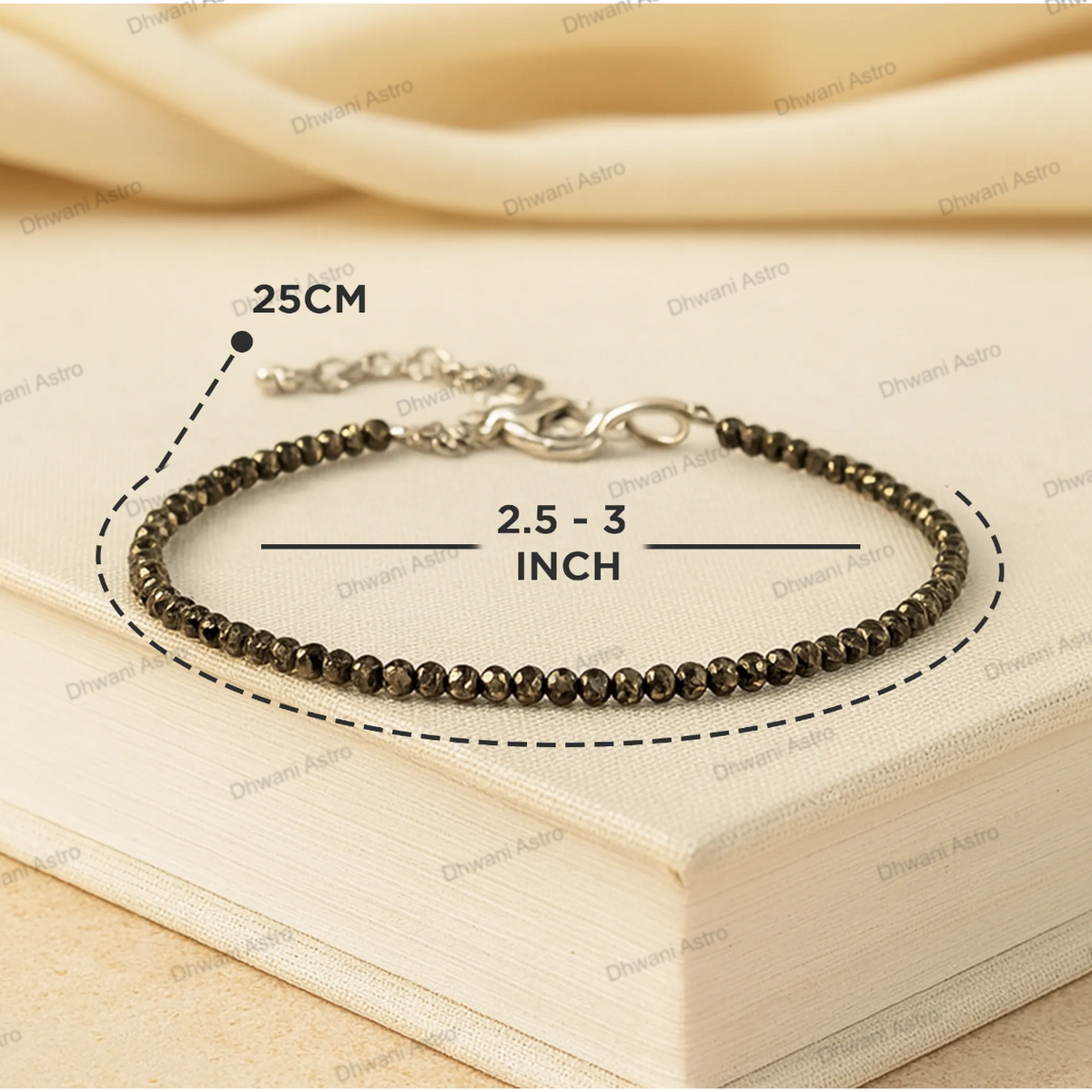 Pyrite Diamond Cut Anklet - Abhimantrit & Certified