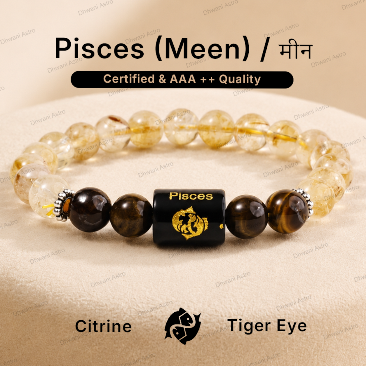 Zodiac Sign Bracelet – All 12 Signs | Energized Gemstone Bracelet | Dhwani Astro