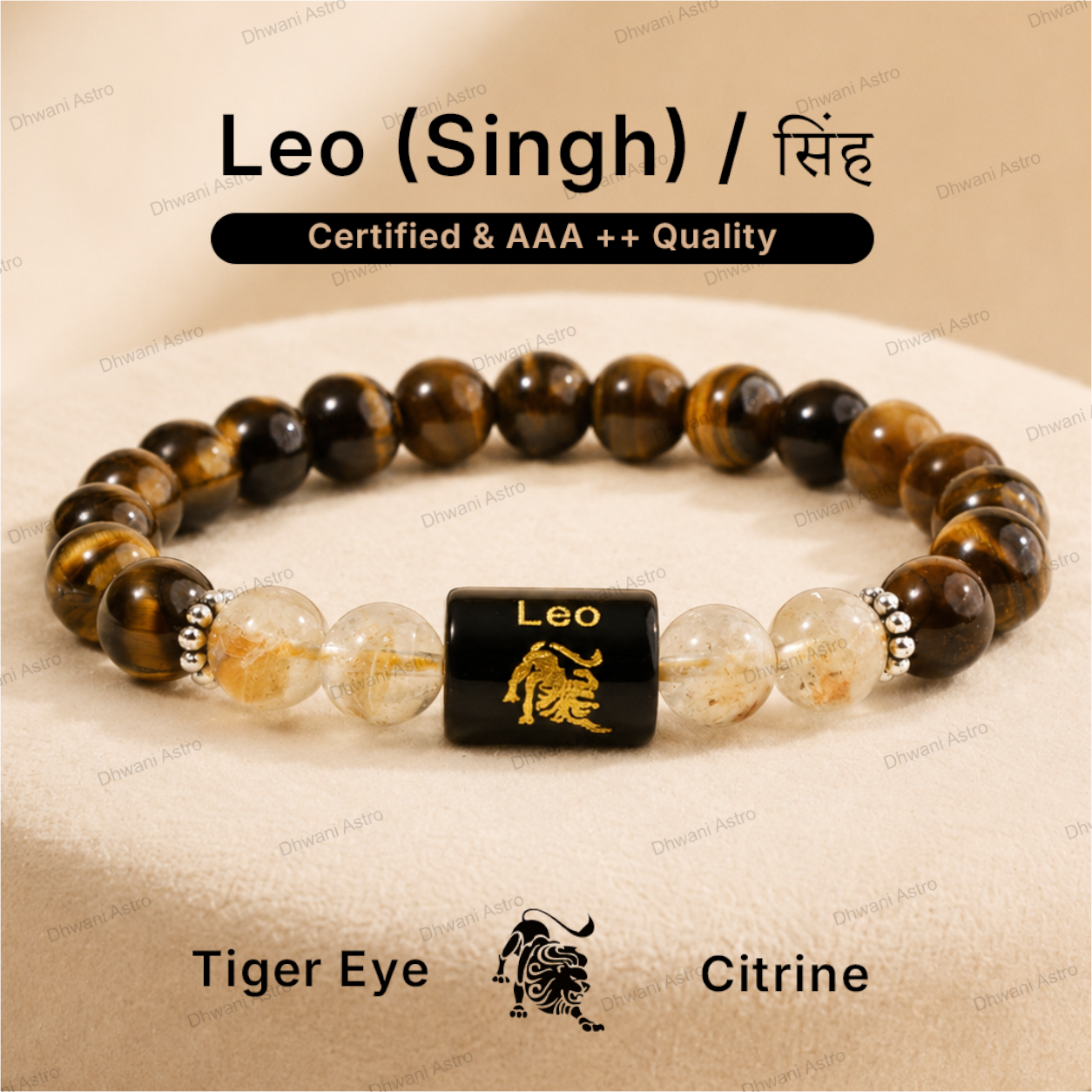 Zodiac Sign Bracelet – All 12 Signs | Energized Gemstone Bracelet | Dhwani Astro