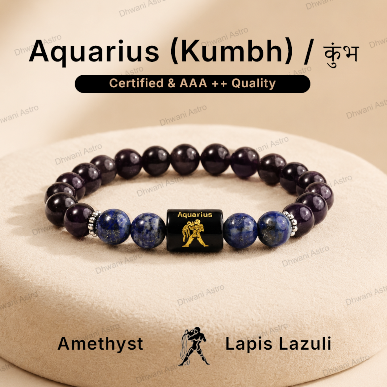 Zodiac Sign Bracelet – All 12 Signs | Energized Gemstone Bracelet | Dhwani Astro