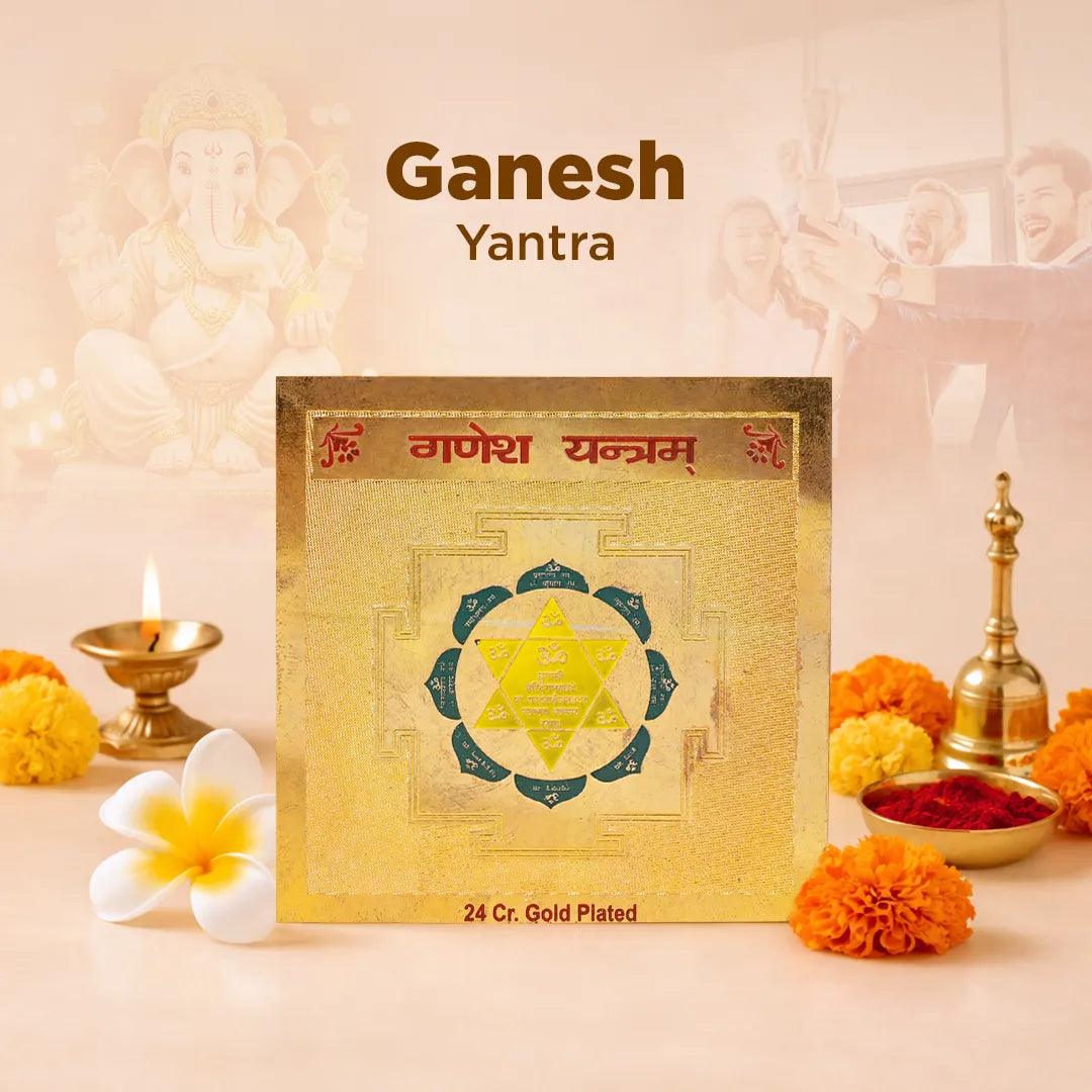 Ganesh Yantra with decorative elements on a light background