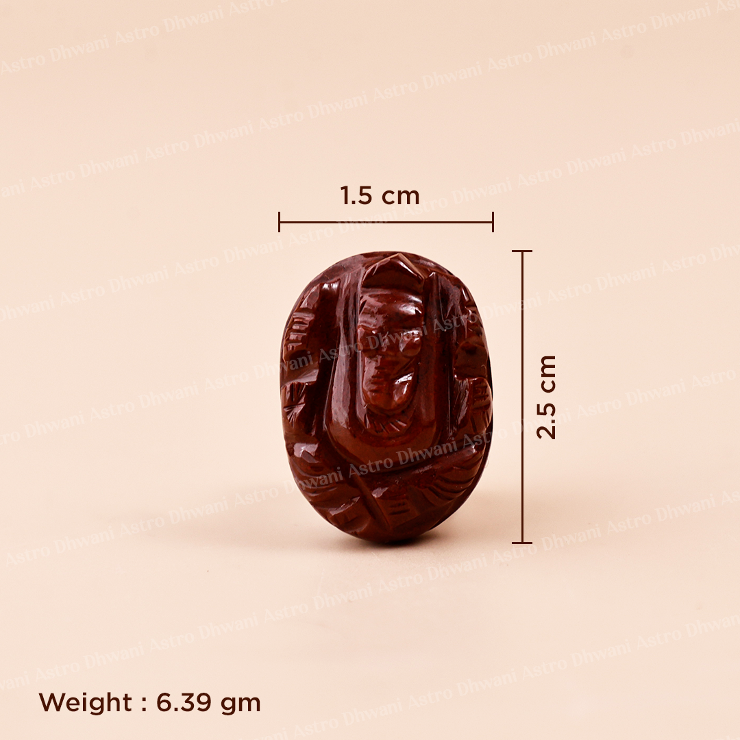 Red Coral Ganesha - Abhimantrit